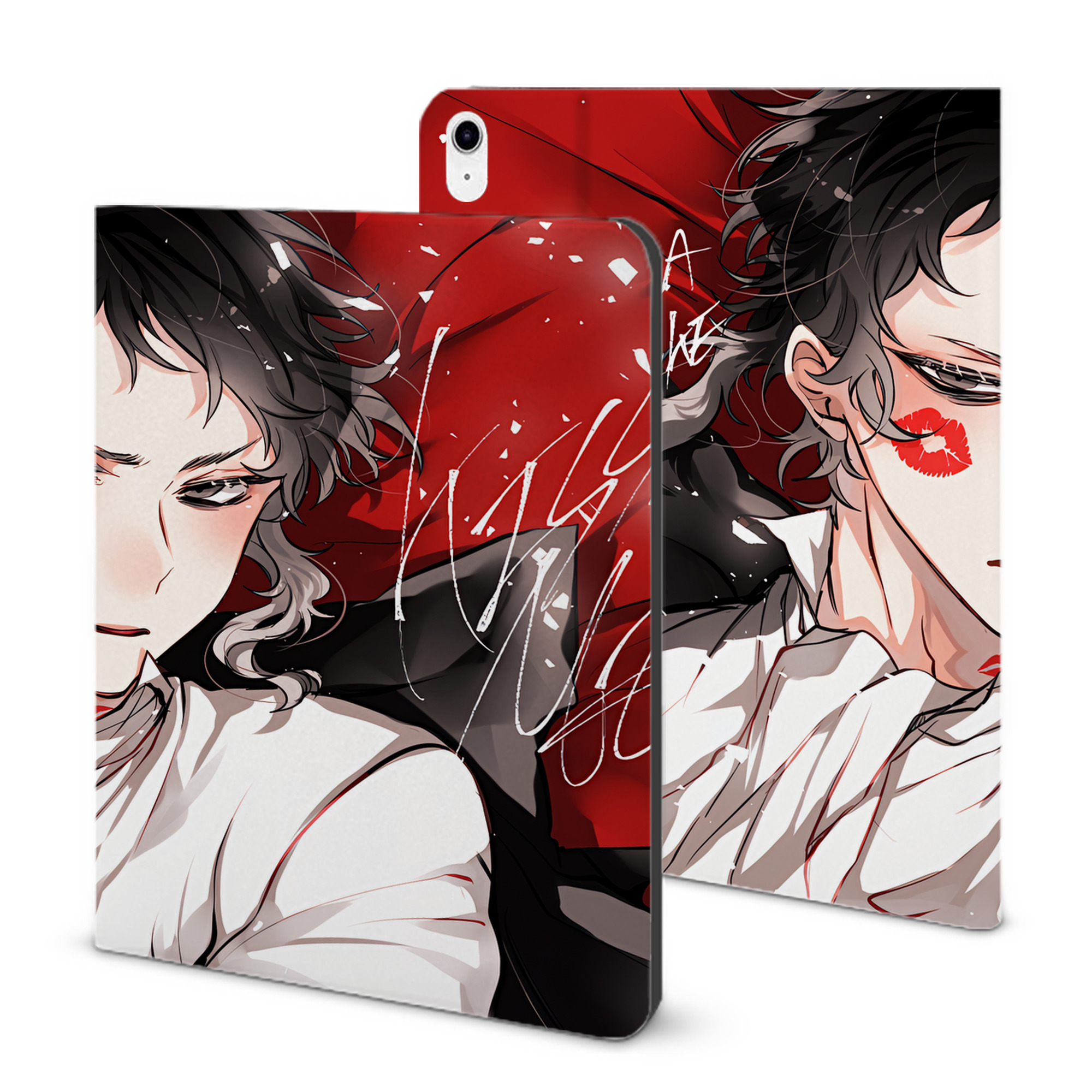 （画像用） 文豪ストレイドッグス Bungo Stray Dogs IPad ケース ブック型 PUレザー TPU 耐衝撃 軽量 薄型 ペン収納なし 全面保護 IPad 各モデル対応
